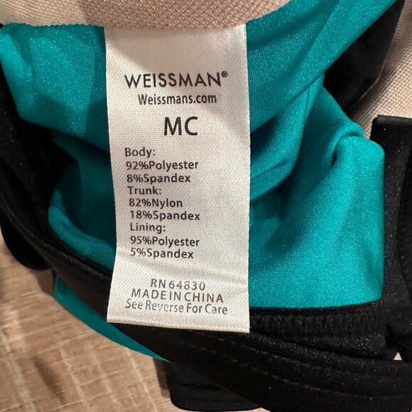 WEISSMAN MEDIUM CHILD 3 PIECE DANCE COSTUME GREEN BLACK - Picture 6 of 15